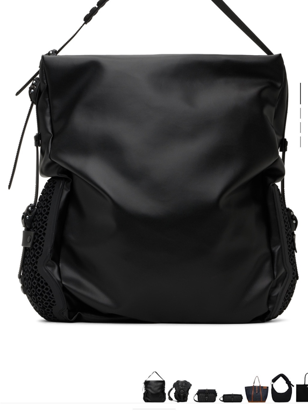 Minimalist Men's Black Roll-Top Backpack